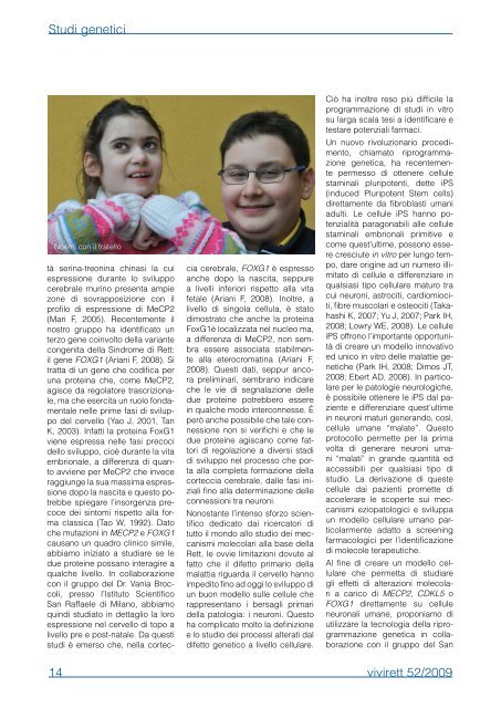 Numero n.52 - Associazione Italiana Sindrome di Rett