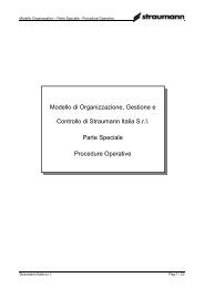 Parte Speciale - Procedure Operative - Straumann