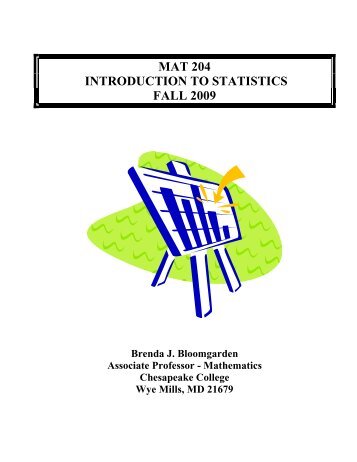 MAT 204 - INTRODUCTION TO STATISTICS - Chesapeake College