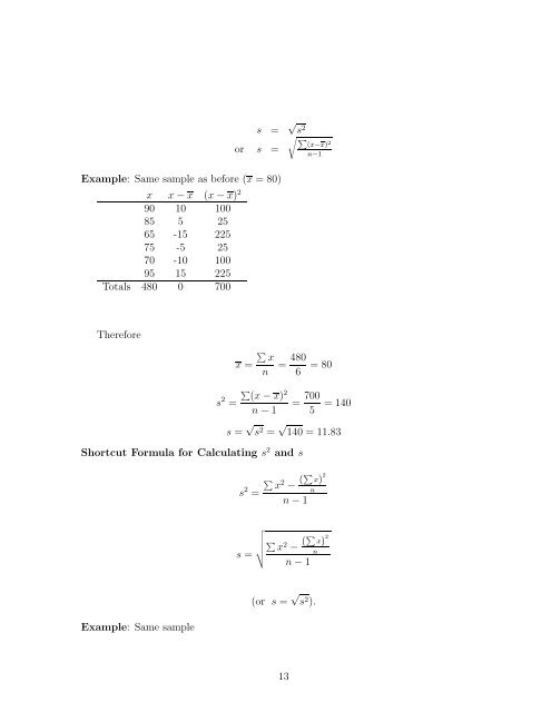 MBA 604 Introduction Probaility and Statistics Lecture Notes