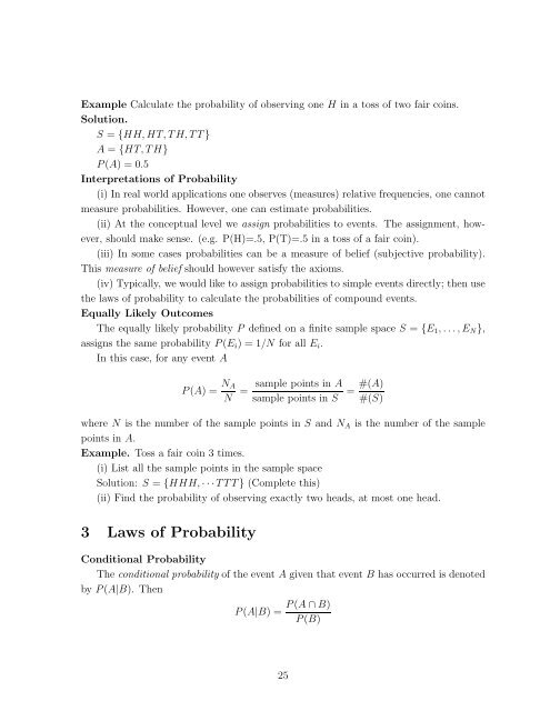 MBA 604 Introduction Probaility and Statistics Lecture Notes