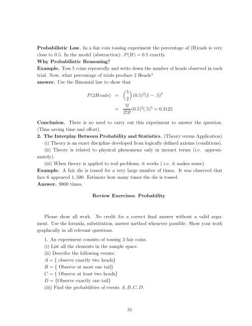 MBA 604 Introduction Probaility and Statistics Lecture Notes
