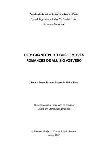 o emigrante português em três romances de aluísio azevedo