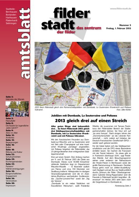 Amtsblatt KW 5.pdf - Stadt Filderstadt