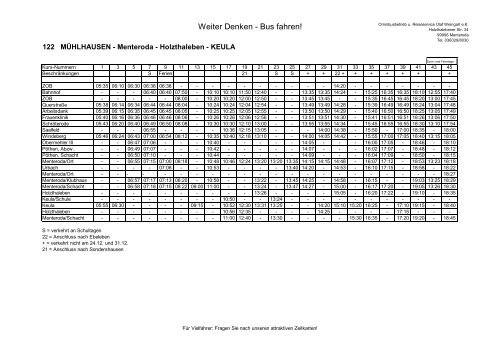 Linienfahrplan - Weingart-Reisen Menteroda