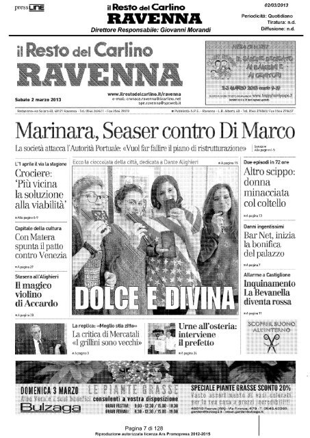 2 marzo 2013 - Rassegna Stampa