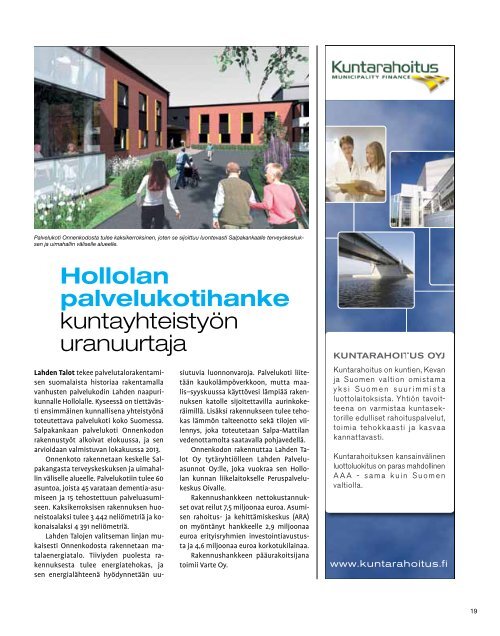 Asukasviesti 3/2012, 15-vuotisjuhlanumero - Lahden Talot Oy