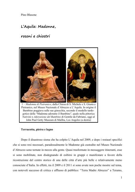 L'Aquila: Madonne, rosoni e chiostri - Nuovo Progetto 2