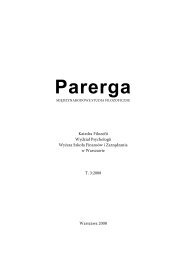 pobierz - Parerga - Wyższa Szkoła Finansów i Zarządzania