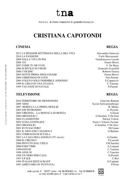 CRISTIANA CAPOTONDI