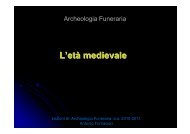 L'età medievale - Paleopatologia