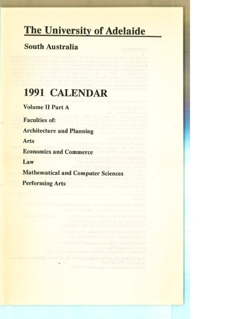 1991 Volume 2 Part A.pdf - eBooks@Adelaide - University of Adelaide