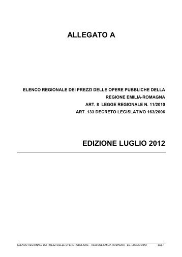 Elenco regionale dei prezzi delle opere pubbliche della Regione ...