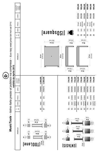 Scarica il listino Audio Living Design aprile 2013 - Music Tools