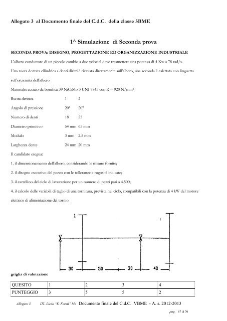 classe 5BME - Fermi