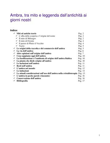 Ambra, tra mito e leggenda dall'antichità ai giorni ... - Minerali e pietre
