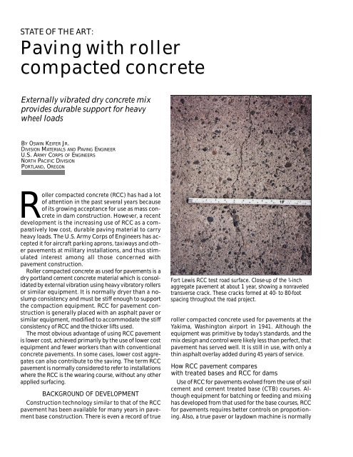 Paving with roller compacted concrete - Concrete Construction