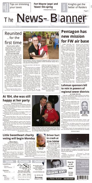 Reunited First Time Bluffton News Banner