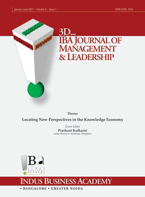 IBA Journal - Indus Business Academy