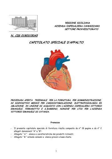 CAPITOLATO SPECIALE D'APPALTO - Azienda Ospedaliera ...