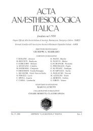 ACTA ANAESTHESIOLOGICA ITALICA – n. 4 - 2006 - Siared