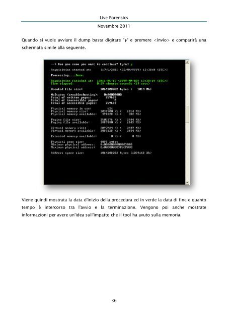Live Forensics - Dipartimento di Informatica ed Applicazioni ...