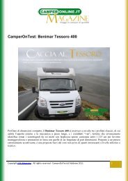 CamperOnTest: Benimar Tessoro 400 - Camper online
