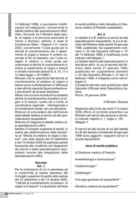 Maggio 2006 - Ordine dei Medici di Bologna