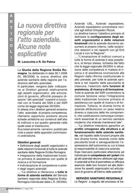 Maggio 2006 - Ordine dei Medici di Bologna