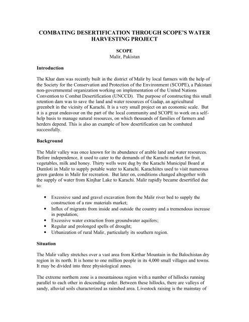 Scope Pak SCOPE - Pakistan English - UNCCD