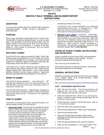 eia-815 monthly bulk terminal and blender report instructions