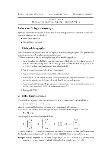 Laboration 5 - Matematikcentrum