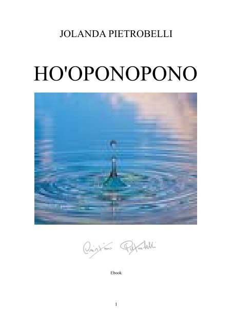 HO'OPONOPONO - Libreria Cristina Pietrobelli