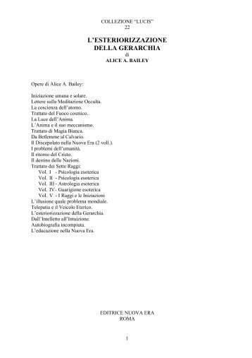 Alice A Bailey - L'Esteriorizzazione Della Gerarchia.pdf - Esolibri
