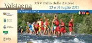 XXV Palio delle Zattere 23 e 31 luglio 2011 - Comune di Valstagna