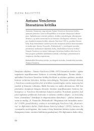 Antano Venclovos literatūros kritika - Lietuvių literatūros ir ...