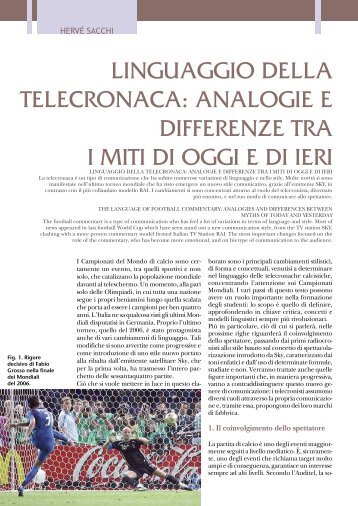 Linguaggio della telecronaca: analogie e differenze tra i miti di oggi ...