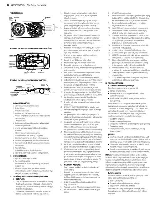 SENSATION® 7Fr. IAB CATHETER INSTRUCTIONS FOR USE