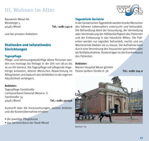 Seniorenratgeber der Hansestadt Wesel am Rhein (6.4130859375 ...