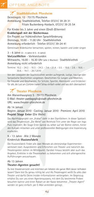 Februar - Juli 2010 - Kunstverein Pforzheim im Reuchlinhaus eV