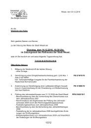 Vorlagen zur Sitzung vom 14.12.2010 - Wesel
