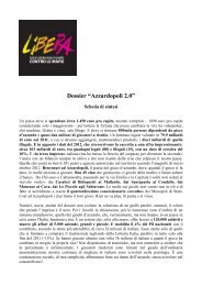 Sintesi del dossier Azzardopoli 2.0 - Libera