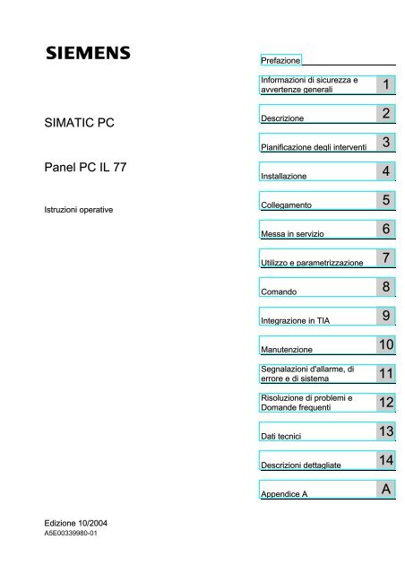 Simatic Pc Panel Pc Il 77 Siemens