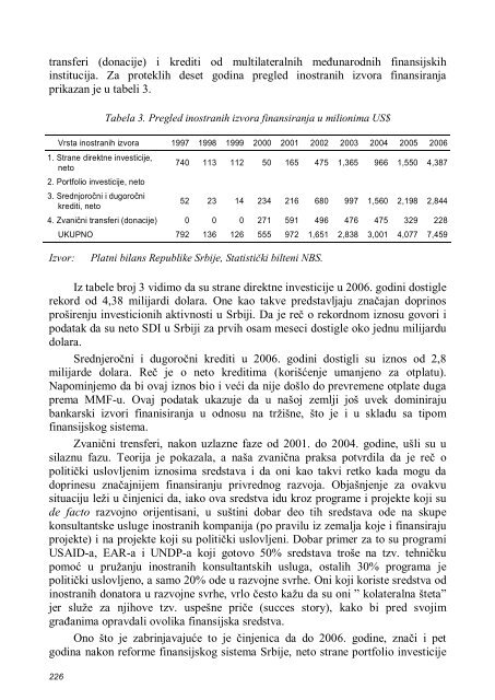 inostrani kapital kao faktor razvoja zemalja - Ekonomski fakultet u ...