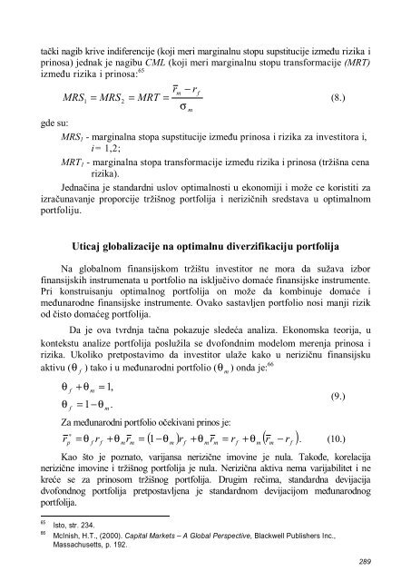 inostrani kapital kao faktor razvoja zemalja - Ekonomski fakultet u ...