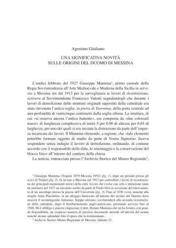 Una significativa novità sulle origini del Duomo di Messina - Società ...