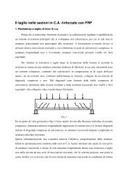 Il taglio nelle sezioni in C.A. rinforzate con FRP - Università del Sannio