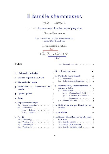chemmacros v3.6b - documentazione in italiano - CTAN