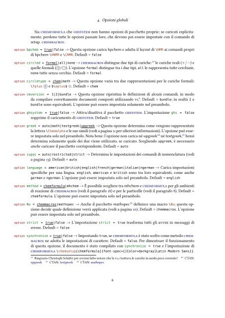 chemmacros v3.6b - documentazione in italiano - CTAN