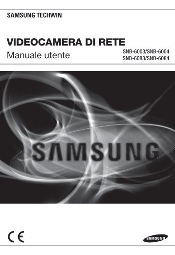 Manuale per il prodotto Samsung SND-6083 telecamera IP dome ...